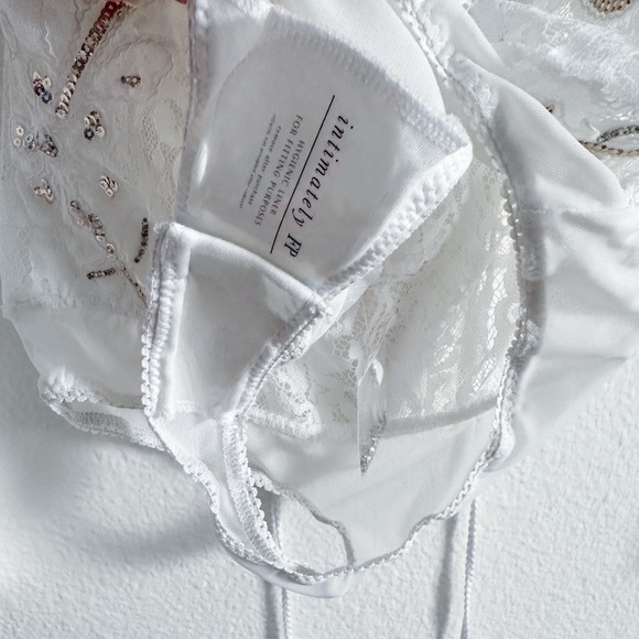 NWOT Free People Intimately Ready To Party Top in Ivory Size Small - Picture 5 of 9